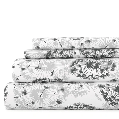 Ienjoy Home Make A Wish Light Gray Pattern Sheet Set Ultra Soft Microfiber Bedding, Twin In Grey
