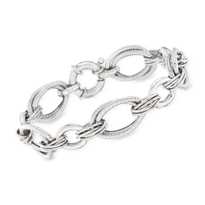 Ross-simons Italian Sterling Silver Multi-oval Link Bracelet