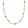 Ross-simons Bezel-set Multi-gemstone Necklace In 18kt Gold Over Sterling In Red