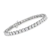 Ross-simons Diamond Tennis Bracelet In 14kt Yellow Gold In Silver