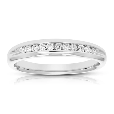 Vir Jewels 1/4 Cttw Diamond Wedding Band For Women, Comfort Fit Diamond Wedding Band In 14k White Gold Channel