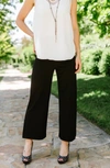 Lyssé Flare Slit Crop Pant In Black In Black