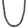Mimi & Max 8-8.5mm Off-round Black Freshwater Cultured Men's Pearl Necklace With Large Sterling Silver Lobster In Black