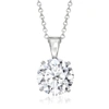 Ross-simons Lab-grown Diamond Solitaire Necklace In 14kt White Gold In Silver