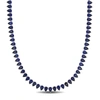 Mimi & Max 35 Ct Tgw Created Blue Sapphire Tennis Necklace In Sterling Silver In Blue