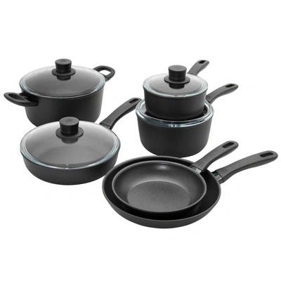 Ballarini Avola 10-piece Aluminum Nonstick Cookware Set In Black