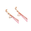 Sohi Pink Colour Gold Plated Designer Drop Earring In Pink