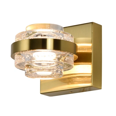 Vonn Lighting Milano Vaw1331ab 6" 1-light Integrated Led Wall Sconce Lighting In Antique Brass