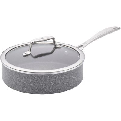 Zwilling Vitale 3-qt Aluminum Nonstick Speckled Saute Pan With Lid In Gray