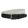 Crookhorndavis Hampton Stretch Belt With Croc Print Tabs In White