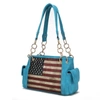 MKF COLLECTION BY MIA K ALAINA VEGAN LEATHER WOMEN'S FLAG SHOULDER BAG