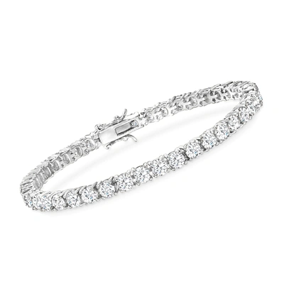 Ross-simons Cz Tennis Bracelet In Sterling Silver