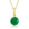 CANARIA FINE JEWELRY CANARIA EMERALD PENDANT NECKLACE IN 10KT YELLOW GOLD