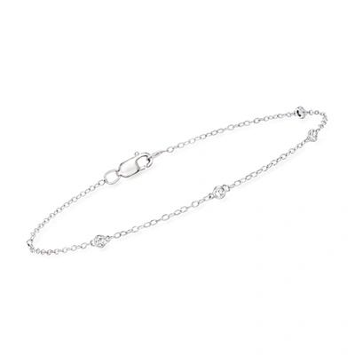 Rs Pure By Ross-simons Bezel-set Diamond Bracelet In Sterling Silver In Metallic
