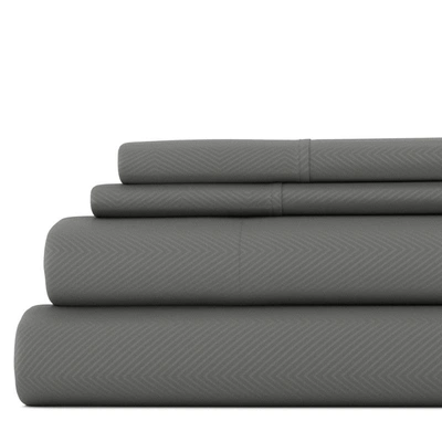Ienjoy Home Chevron Embossed Sheets Ultra Soft Microfiber Bedding Set