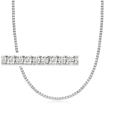 Ross-simons 1.00- Diamond Tennis Necklace In Sterling Silver. 16 Inches