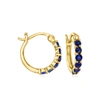 Rs Pure By Ross-simons Sapphire Huggie Hoop Earrings In 14kt Yellow Gold In Blue