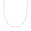 Ross-simons 0.50- Bezel-set Diamond Station Necklace In Sterling Silver In White