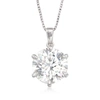 Ross-simons Moissanite Solitaire Pendant Necklace In Sterling Silver In Silver
