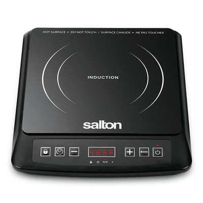 Salton Portable 1500w Single Burner Induction Cooktop In Black