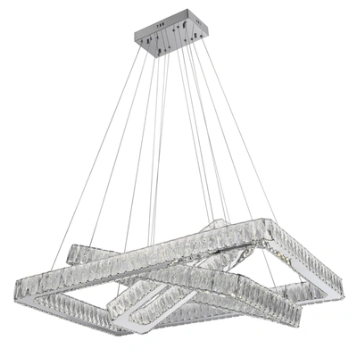 Finesse Decor Crystal Elegance Led Chandelier In Silver