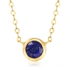CANARIA FINE JEWELRY CANARIA BEZEL-SET LAPIS NECKLACE IN 10KT YELLOW GOLD