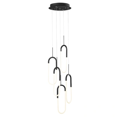 Finesse Decor Led Five Clips Chandelier In Black