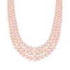 Ross-simons 6-12mm Pink Shell Pearl 3-strand Necklace With Sterling Silver In Pink