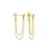 Rs Pure Ross-simons 14kt Yellow Gold Double-chain Drop Earrings In Gold