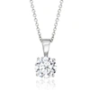 Ross-simons Lab-grown Diamond Solitaire Necklace In 14kt White Gold In Silver