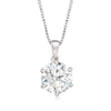 Ross-simons Moissanite Solitaire Necklace In Sterling Silver In Silver