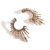 Sohi Gold Color Designer Stone Studed Ear Cuffs For Women's In Silver