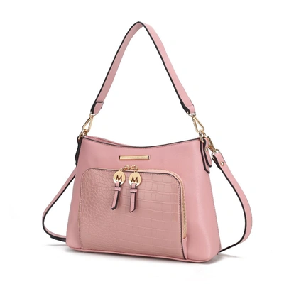 Mkf Collection By Mia K Anayra Vegan Leather Shoulder Handbag In Pink