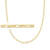 Ross-simons 3.5mm 14kt Yellow Gold Figaro-link Necklace In Gold