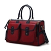 Mkf Collection By Mia K Genevieve Color Block Vegan Leather Women's Duffle Bag In Red