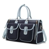 Mkf Collection By Mia K Genevieve Color Block Vegan Leather Women's Duffle Bag In Blue