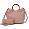 Mkf Collection By Mia K Leilani Vegan Leather Tote Handbag With Wallet In Pink