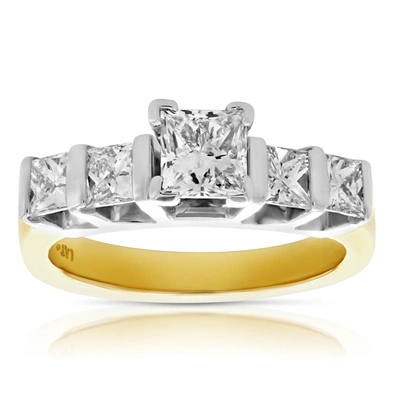 Vir Jewels 1.75 Cttw 5 Stone Princess Cut Diamond Engagement Ring 14k Yellow Gold Si2-i1