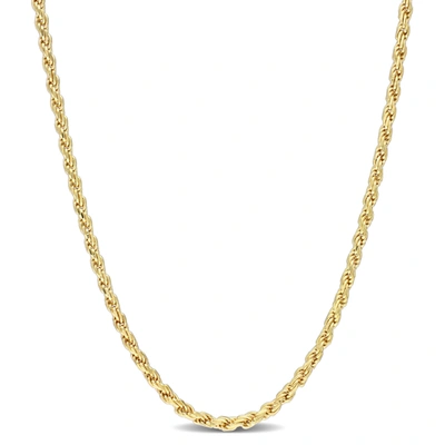 Mimi & Max 2.2mm Rope Chain Necklace In Yellow Plated Sterling Silver - 18 In In Gold