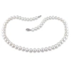 Mimi & Max Women's 6.5-7mm Freshwater Cultured Pearl Necklace W/ Sterling Silver Clasp -18in. In Silver