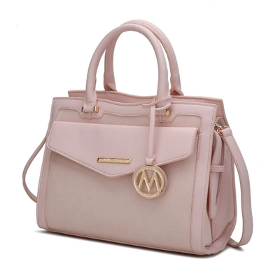 Mkf Collection By Mia K Alyssa Satchel Handbag Vegan Leather Women In Pink