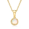 Rs Pure By Ross-simons Opal Pendant Necklace In 14kt Yellow Gold In Silver