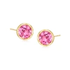 Rs Pure By Ross-simons Pink Topaz Stud Earrings In 14kt Yellow Gold In Pink