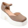 Journee Collection Women's Lizza Platform Heels Women's Shoes In Beige