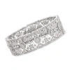Ross-simons Diamond Floral Bracelet In Sterling Silver In Silver
