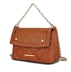 Mkf Collection By Mia K Danna Vegan Leather Shoulder Handbag In Brown