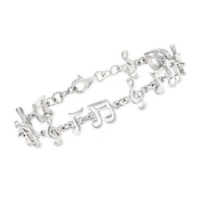 ROSS-SIMONS STERLING SILVER MUSICAL NOTE BRACELET