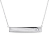 Mimi & Max White Sapphire Linear Necklace In Sterling Silver In Silver