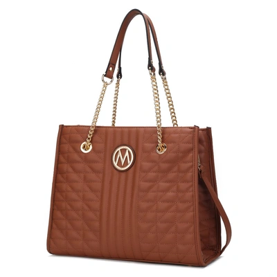 Mkf Collection By Mia K Makenna Vegan Leather Women's Shoulder Handbag In Brown