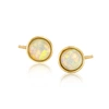 Rs Pure By Ross-simons Opal Stud Earrings In 14kt Yellow Gold In Silver